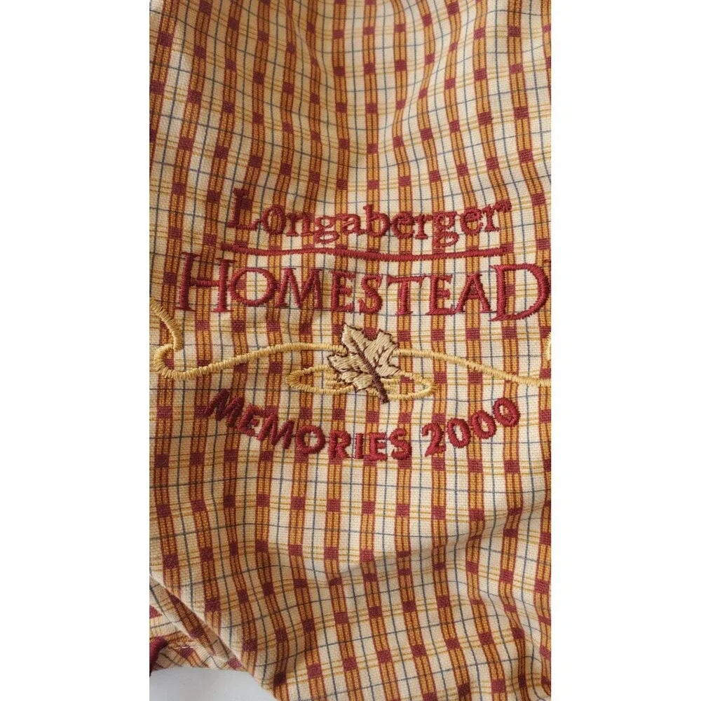 Longaberger Woven Homestead Memories 2000 Liner Orchard Plaid Finishing Touches